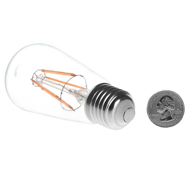 ST15 E26/E27 4W LED Vintage Antique Filament Light Bulb, 40W Equivalent, 4-Pack, AC100-130V or 220-240V ST15 E26/E27 4W LED Vintage Antique Filament Light Bulb, 40W Equivalent, 4-Pack, AC100-130V or 220-240V